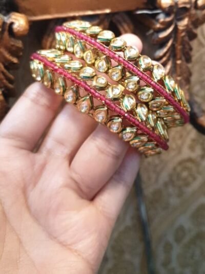 Darbar e Husn Antique Kundan Bangles