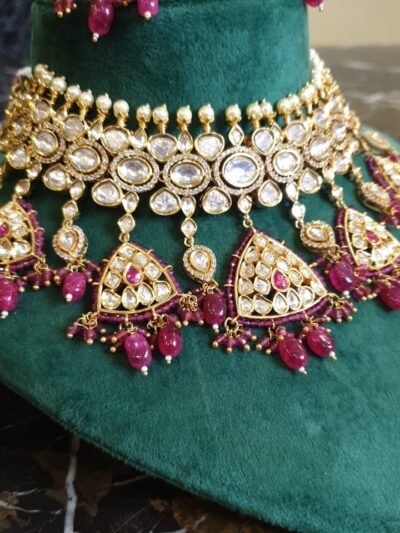 Ruh-e-Dil Ruby Gold Set